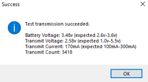 Test Transmission Success