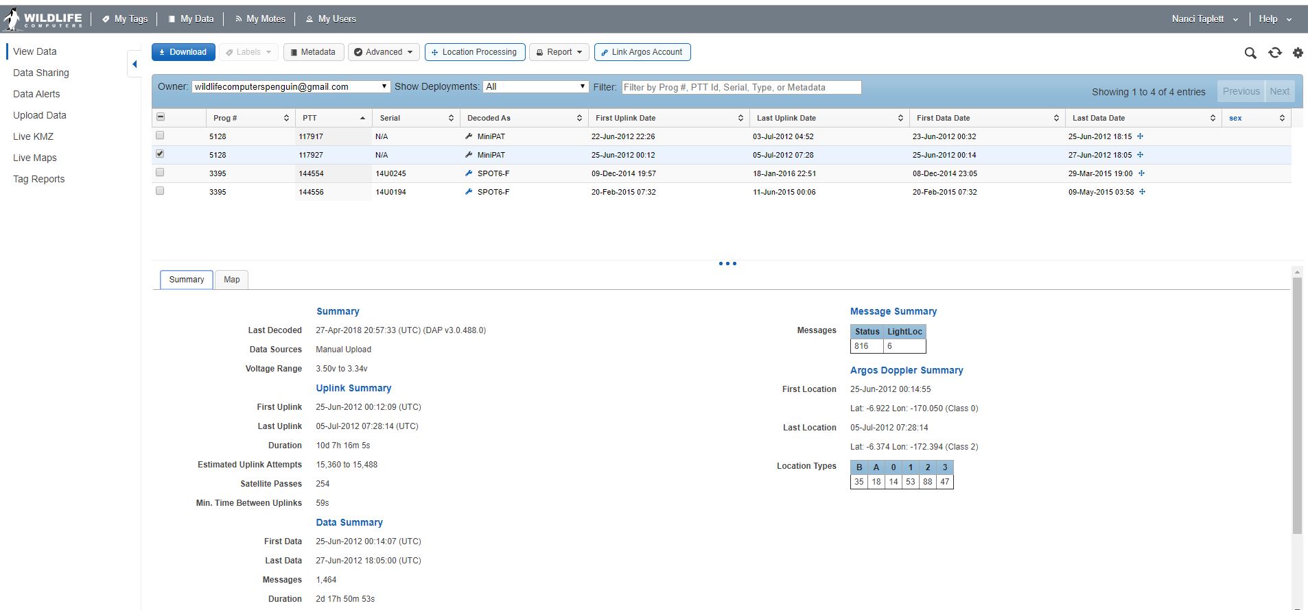 Wildlife Computers Data Portal